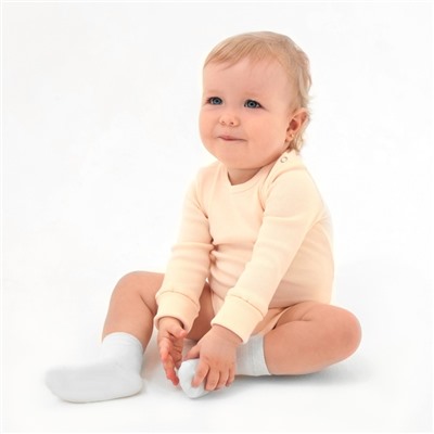 Комплект боди детских MINAKU: Basic Line BABY, рост 86-92 см, цвет молочный, кремовый