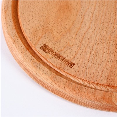 Доска для пиццы с ручкой Adelica, d=25 см, дерево бук