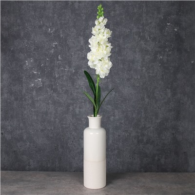 Цветок искусственный Дельфиниум 22 цветка белый 86 см / A56 /уп 300/