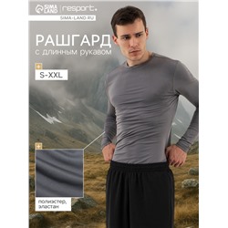 Рашгард мужской Resport, р. 52, цвет серый, базовый, с длинным рукавом