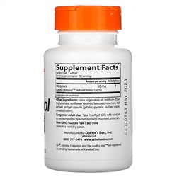Doctor's Best, убихинол с Kaneka, 50 мг, 90 мягких таблеток