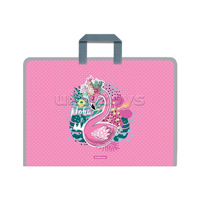 Папка на молнии пластиковая с ручками Rose Flamingo, А3