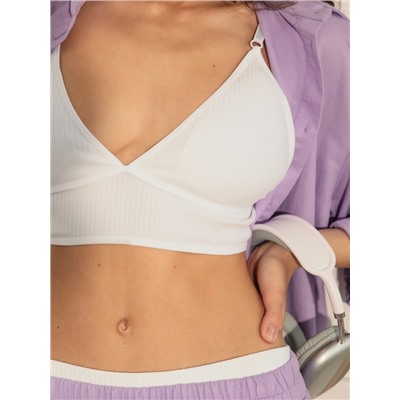 Комплект нижнего белья женский (топ, трусы) Collorista, белый, размер 44-46