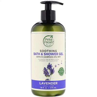 Petal Fresh, Pure, Soothing Bath & Shower Gel, Lavender, 16 fl oz (475 ml)