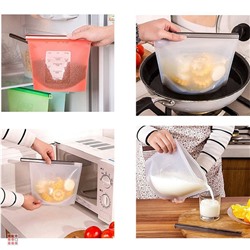 Силиконовый герметичный пакет-контейнер для хранения продуктов, 1 л