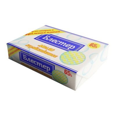 Мыло хозяйственное твердое БЛЕСТЕР 65% для стирки и удаления пятен 125г