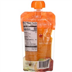 Happy Family Organics, Organic Baby Food, Stage 2, Clearly Crafted, 6+ Months Apples, Pumpkin & Carrots, 4 oz (113 g)