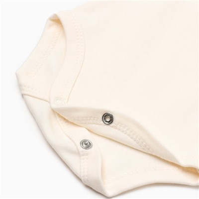 Боди детское с длинным рукавом «Крошка Я» Christmas, рост 62-68 см, молочное