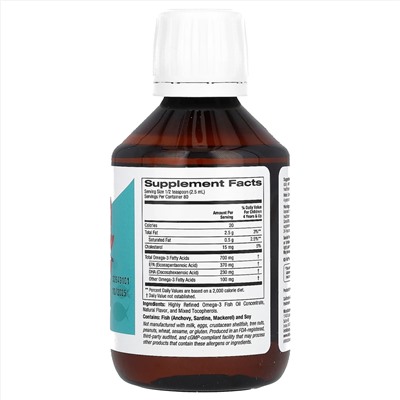 California Gold Nutrition, норвежский рыбий жир с омега-3 для детей, с натуральным лимонным вкусом, 200 мл (6,7 жидк. унции)