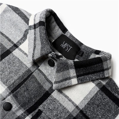 Рубашка мужская в клетку MIST, размер 50, черный/белый