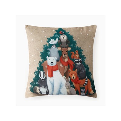 Подушка декоративная новогодняя «Этель. Счастливого Нового Года», 40×40 см, велюр