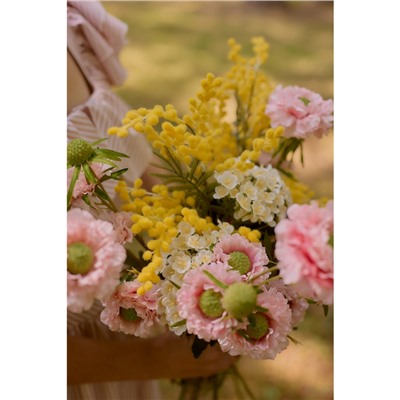 Цветы искусственные «Мимоза», h=65 см, жёлтые