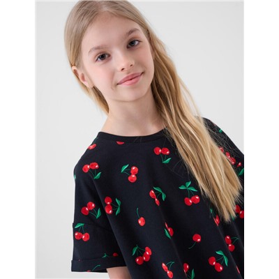 Комплект трикотажный для девочек: брюки (легинсы укороченные), фуфайка (футболка)