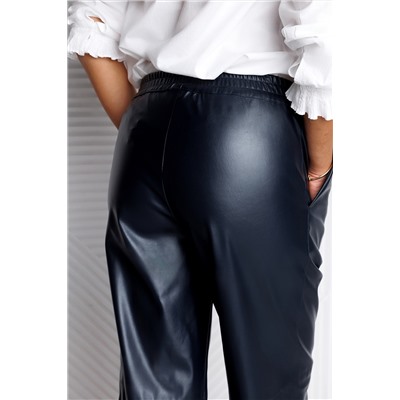 Брюки из экокожи на резинке 422