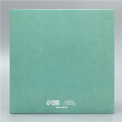 Коробка складная на 4 капкейка с окном «Новогодних чудес», 16×16×10 см