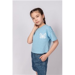 Футболка для девочки 51329 (Нежно-голубой)