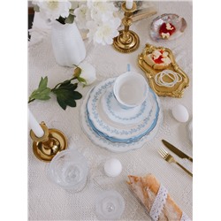 Тарелка WY Royal blue, d=26.5 см, фарфор, белая