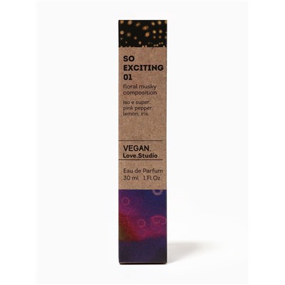Парфюмерная вода женская Vegan Love Studio So Exciting 01, 30 мл