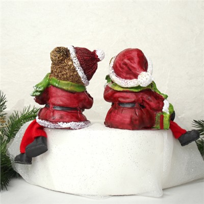 Фигурка Мишка 18 см висячие ножки / BEAR209-AB /уп 60/Новый год