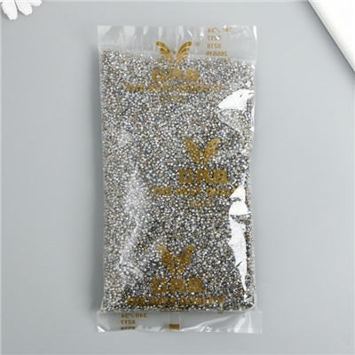 Бисер стекло 9/0 «Цилиндры. Серебро» двухцветный, не выцветает 450 г