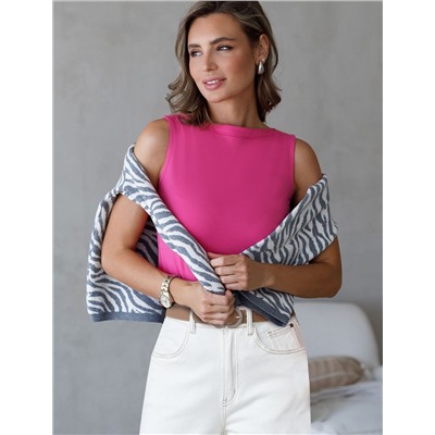 Топ из премиального хлопка с эластаном