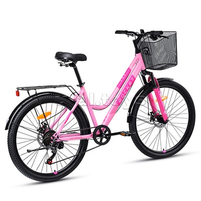 Велосипед 26" Rocket lady Steel 26, цвет розовый, размер 17"