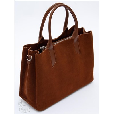 Сумка женская кожаная 1019M brown Polina&Eiterou