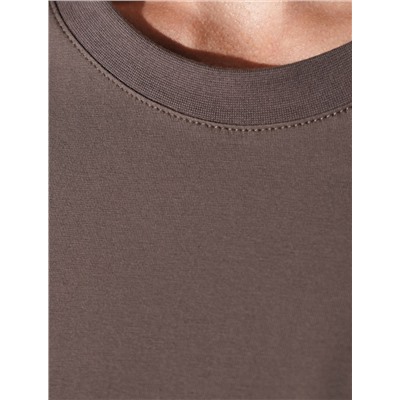 Нарядная футболка с принтом пайетками из премиального хлопка с эластаном