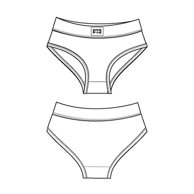 Трусы трикотажные для девочек, 2 шт в комплекте