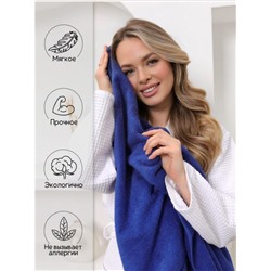 Полотенце махровое банное большое Софатекс 70 * 140 для ванной и бани bs (Синий)