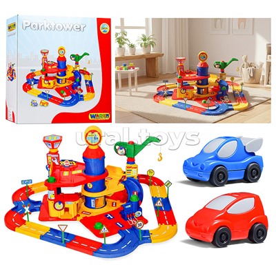 Паркинг 3-уровневый с дорогой и автомобилями (в коробке)