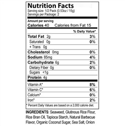 SeaSnax, Chomperz, хрустящие чипсы из морских водорослей, со вкусом барбекю, 1 унция (30 г)