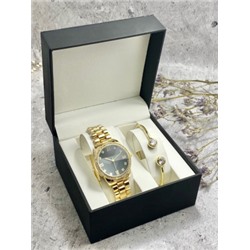 Подарочный набор для женщин часы, 2 браслета + коробка #22863156