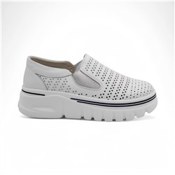 Женские туфли из натуральной кожи Q20251-1 белые