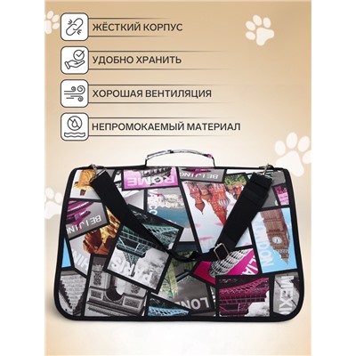 Сумка - переноска для животных «Путешественник», размер M, 40×21×27 см