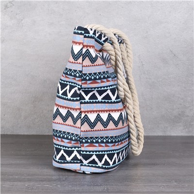 Сумка пляжная на молнии 47х34х17 см Геометрия / BB2 /уп 1/