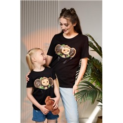 Футболка 11856 Чебурашка (Черный)