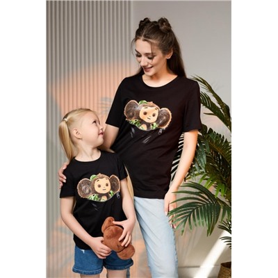 Футболка 11856 Чебурашка (Черный)