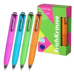 Ручка автоматическая шариковая Poсket Pen Matic&Grip Neon 0.5мм синяя 63686 ErichKrause
