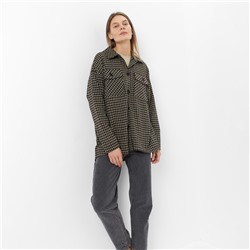 Рубашка с карманами женская Mark Formelle, бежевая, чёрная, размер 44