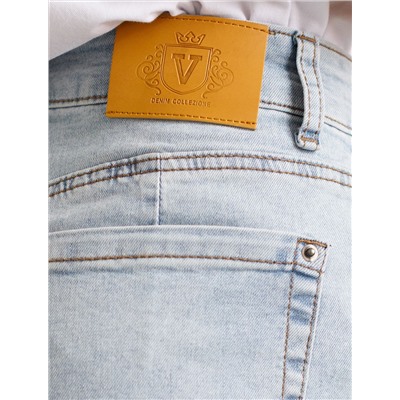 Джинсы мом-фит из эластичного денима