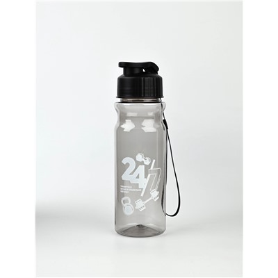 Бутылка для воды пластиковая «24/7», 500 мл, чёрная