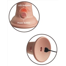 Телесный вибратор-реалистик 8  Vibrating Silicone Dual Density Cock - 22 см.