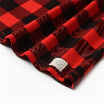 Платье детское с рюшами KAFTAN «Клеточка» размер 34 (122-128)