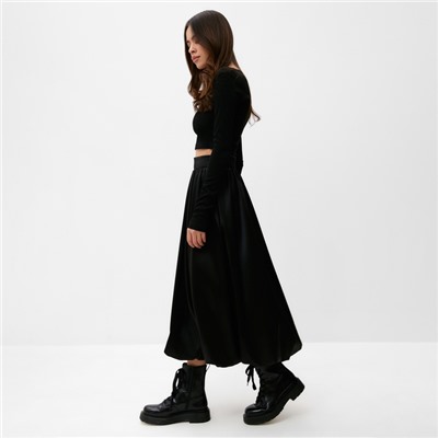 Юбка баллон миди женская MIST, размер 44-46, чёрная