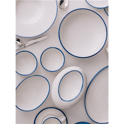 Салатник Magistro Blue Lagoon, 550 мл, 18.1×14.2 см, фарфор, белый