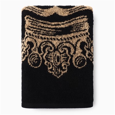 Полотенце махровое Этель «Николай», 50×90 см, 100% хлопок, 420 г/м², чёрное