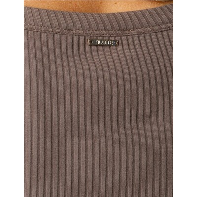 Футболка из трикотажа в широкий рубчик