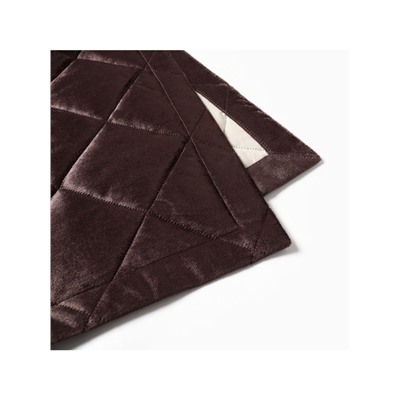 Покрывало «Этель» 220×240±5 см, велюр, коричневое
