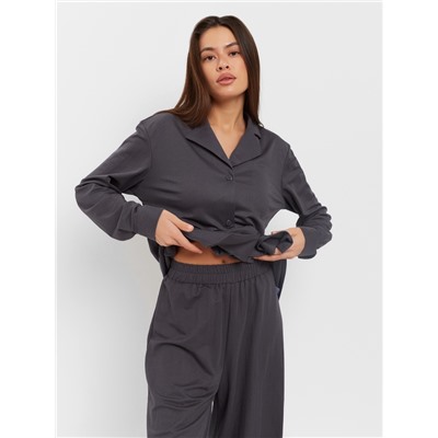 Костюм женский (рубашка, брюки, топ) KAFTAN Base, размер 42, цвет графит